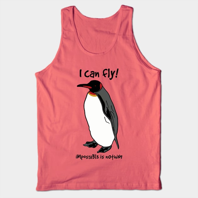 Penguin Funny I Can Fly Tank Top by ardp13